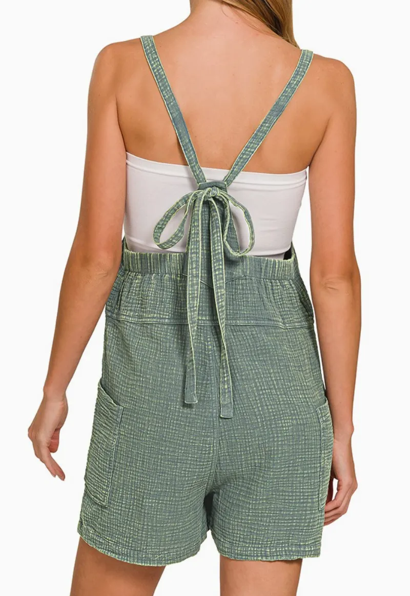 Gauze Tie Back Romper