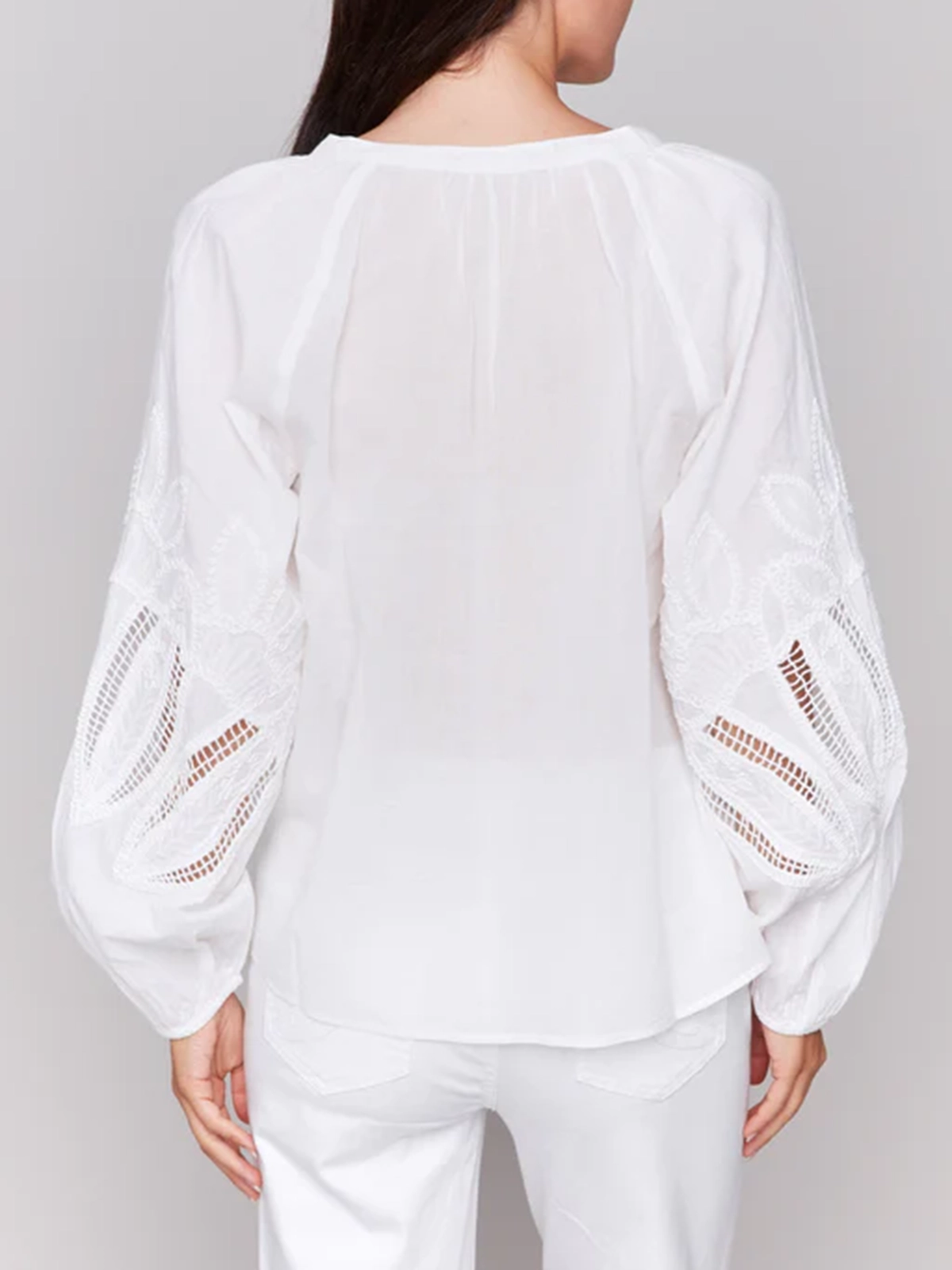 Drape Smooth Cotton Art Cut-Out Shirt