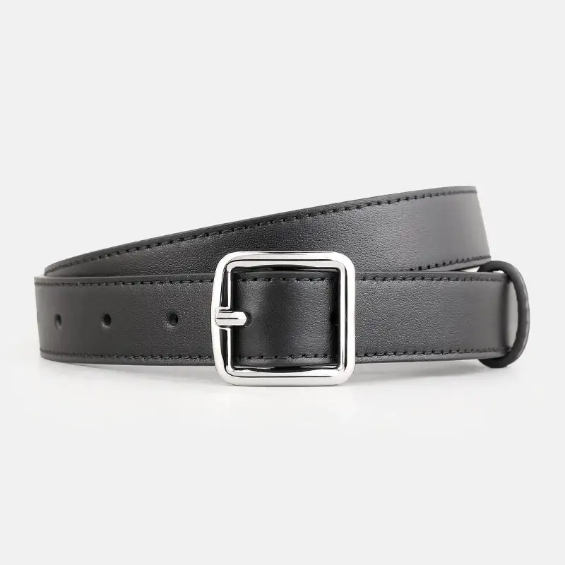 Weekend Leather Belt with Buckle