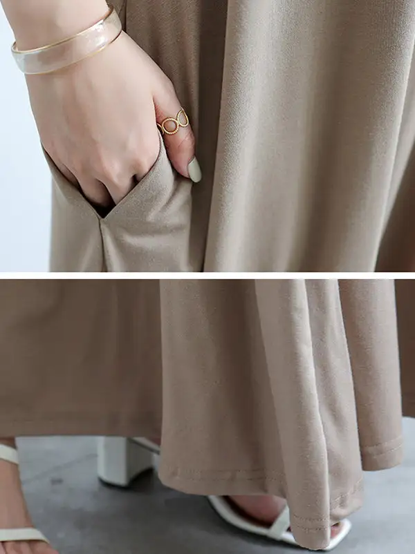 Simple Sleeveless Neck Maxi Dress