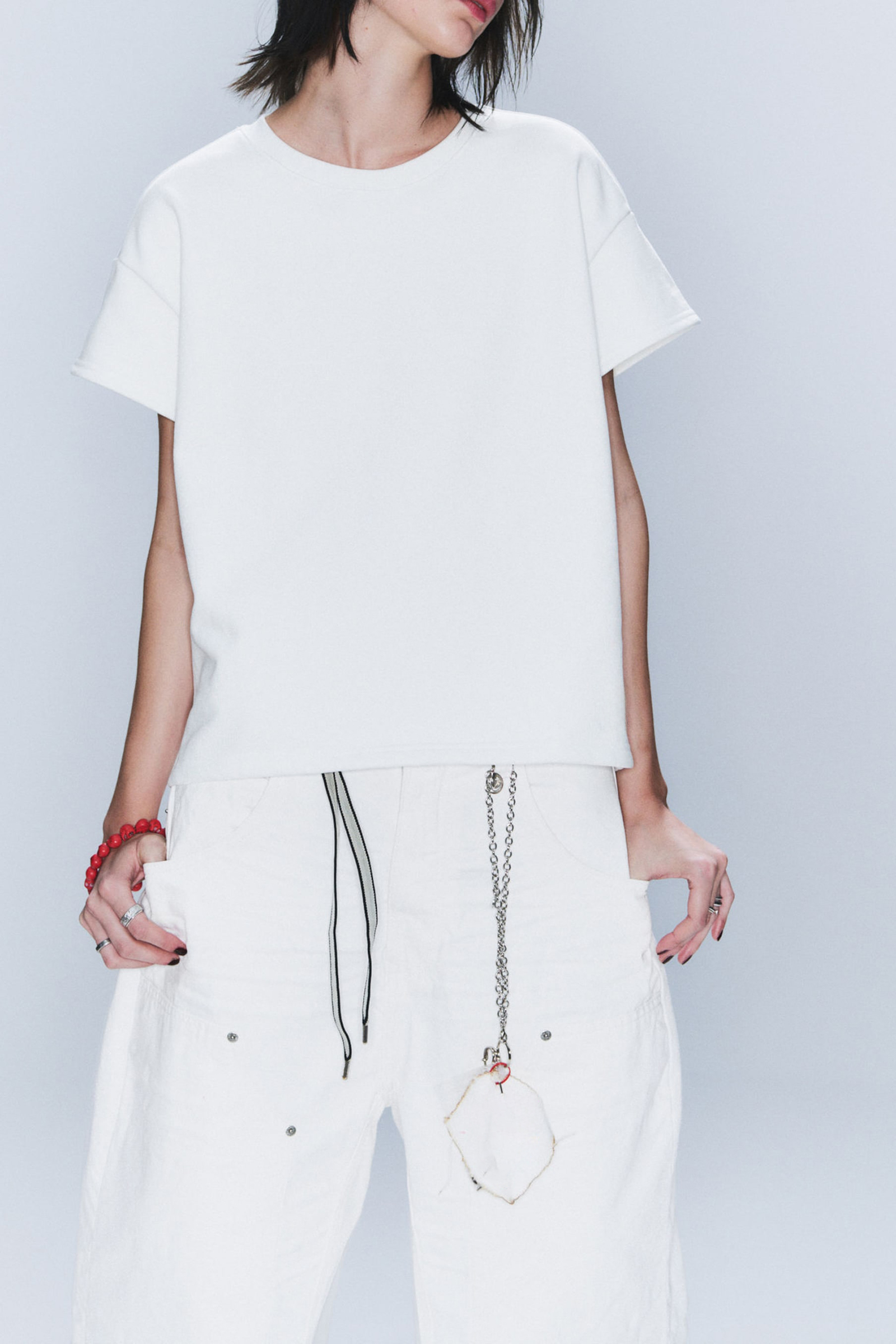 Cotton Dropped Shoulder T-Shirt