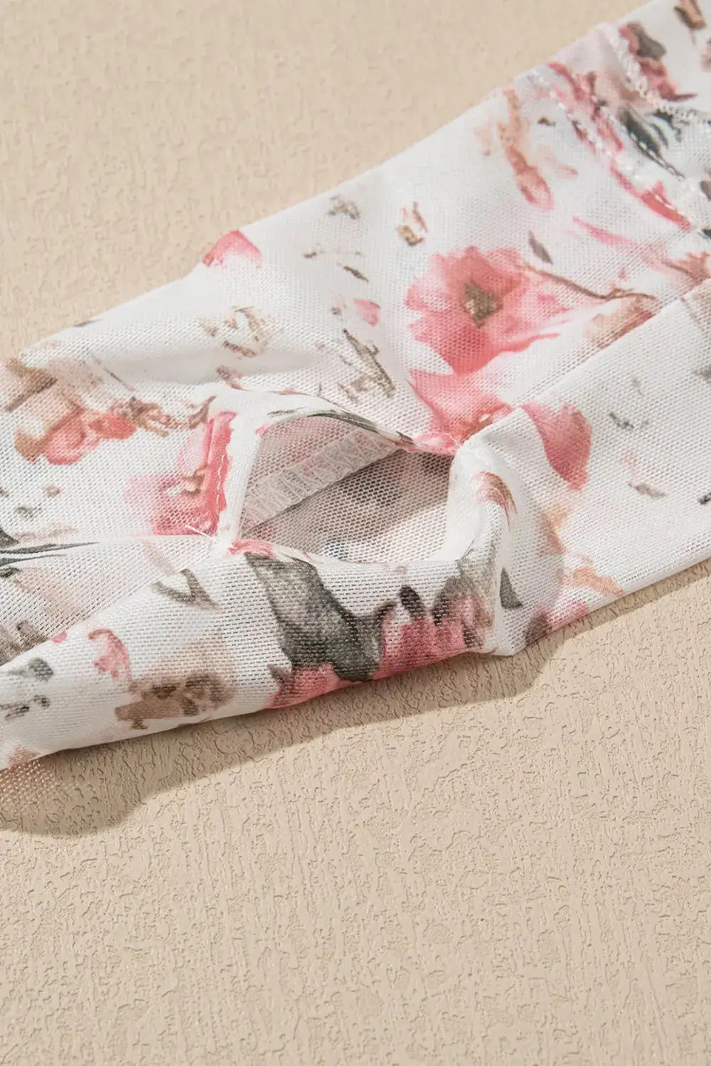 Floral Mesh Long Sleeve Blouse