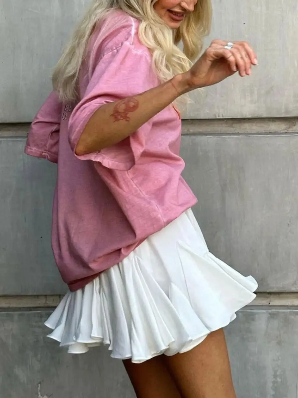 Ruffle Elastic Skirt