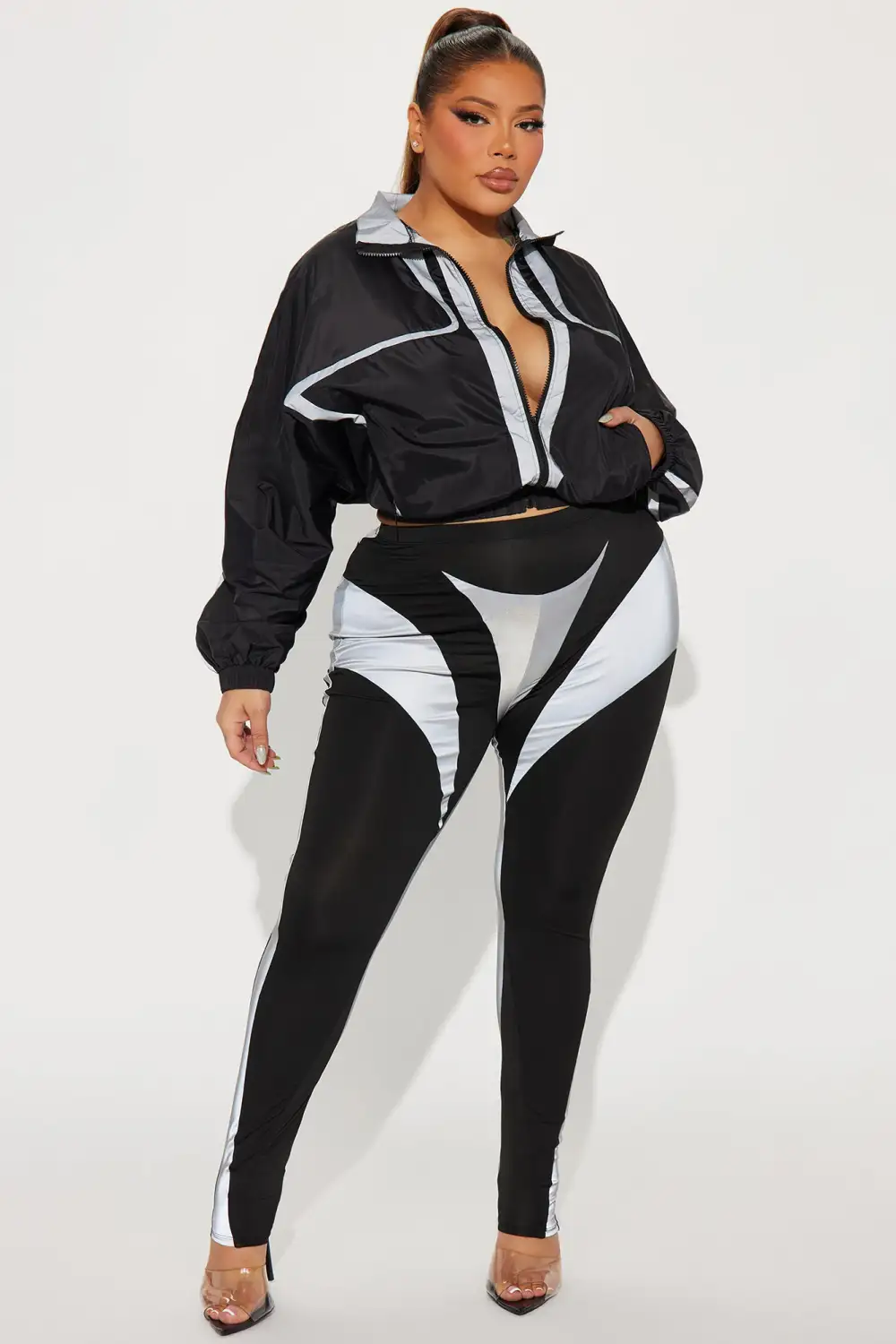 Just Another Chill Night Legging Set - Black/Grey