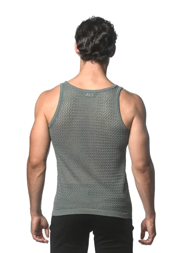 Speckled Open Knit Vest