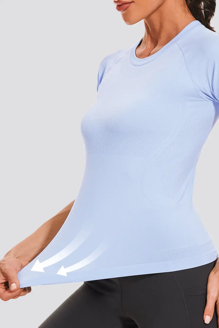 Seamless Short Sleeve Yoga Tops