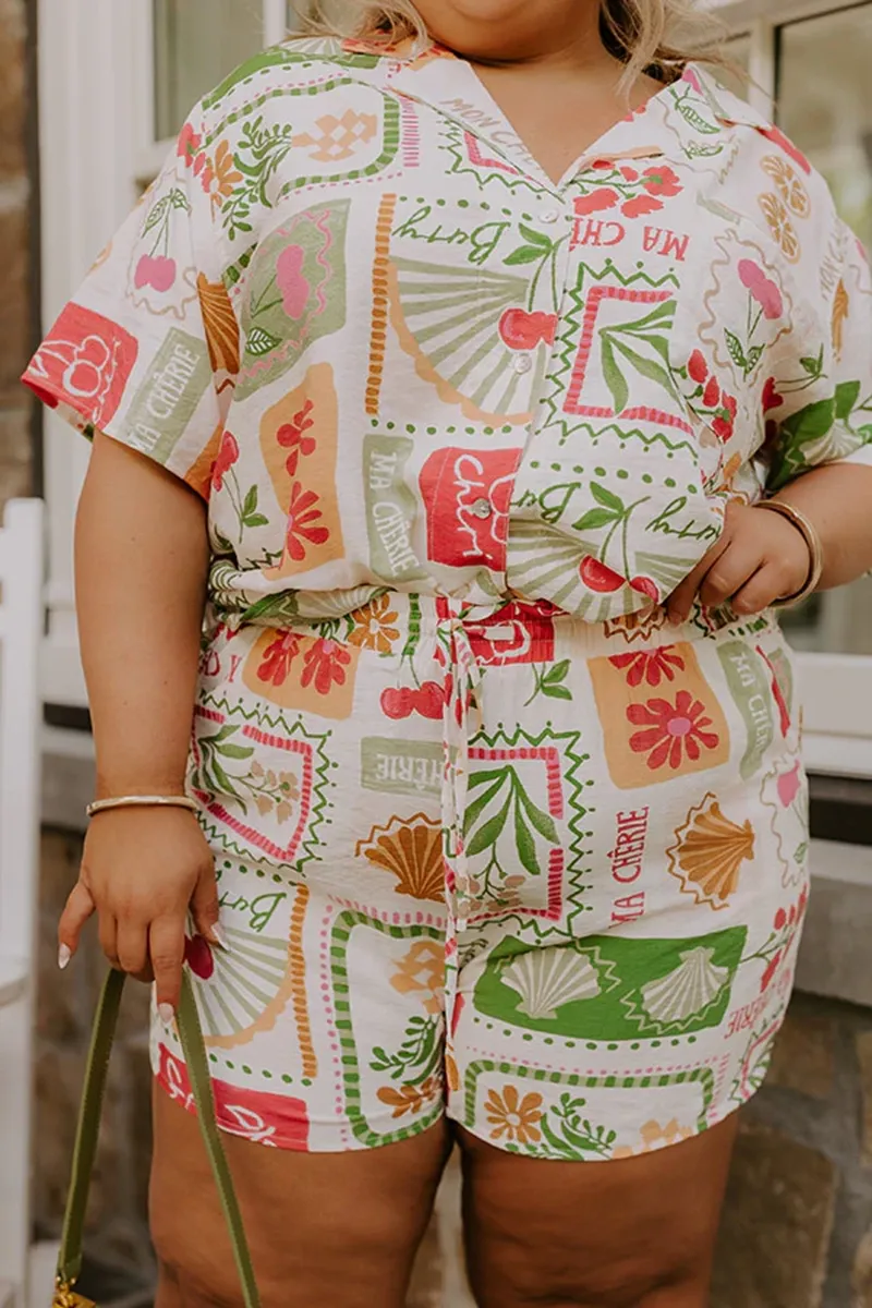 Holiday Casual Style Art Pattern Women's Short