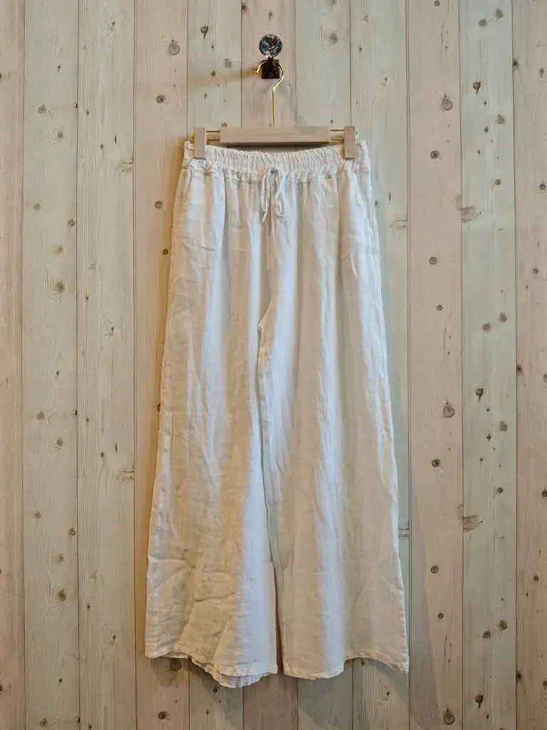 Straight Linen Blend Casual Pants