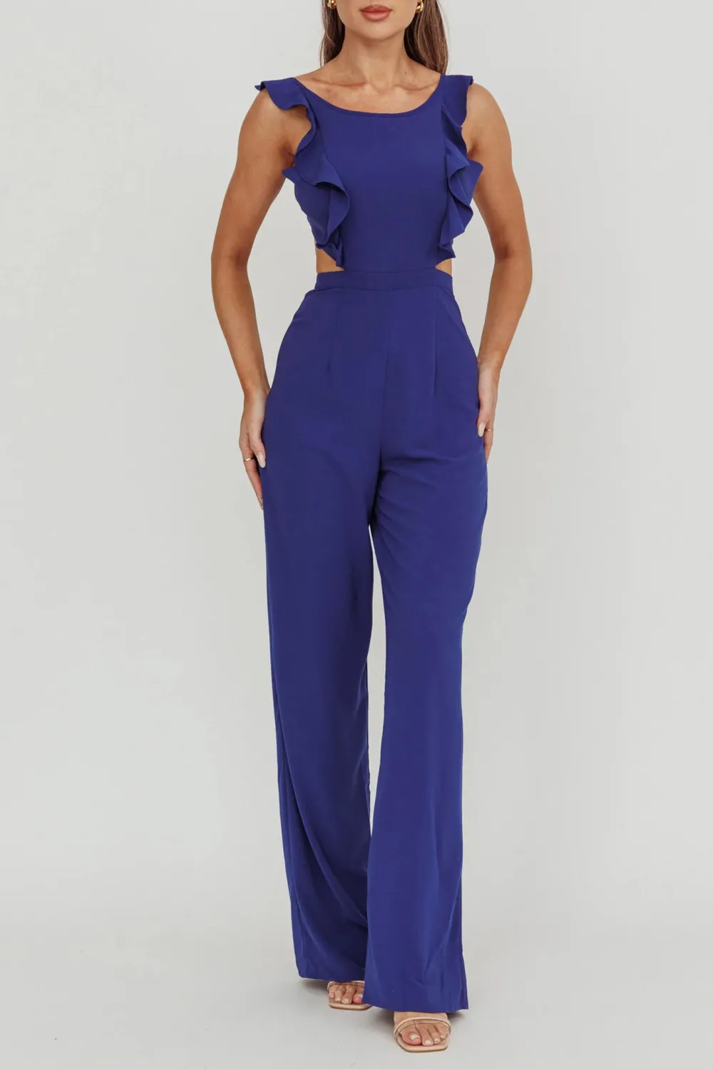 Elegant And Sophisticated Ruffled Round Neck Bodysuit