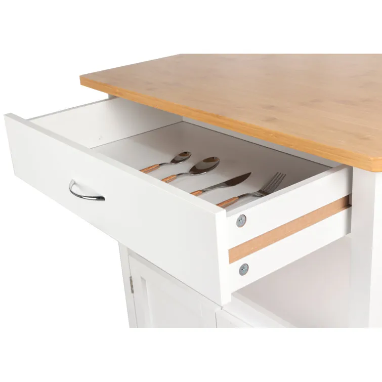 Carlijn Solid Wood Kitchen Cart