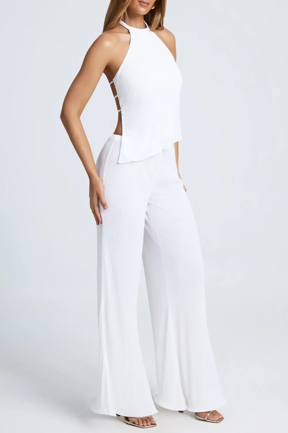 Lightweight High Waist Solid Color Basic Women's Trousers
