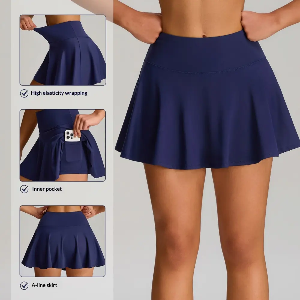 Premium High Waist 2-in-1 Athletic Skirt