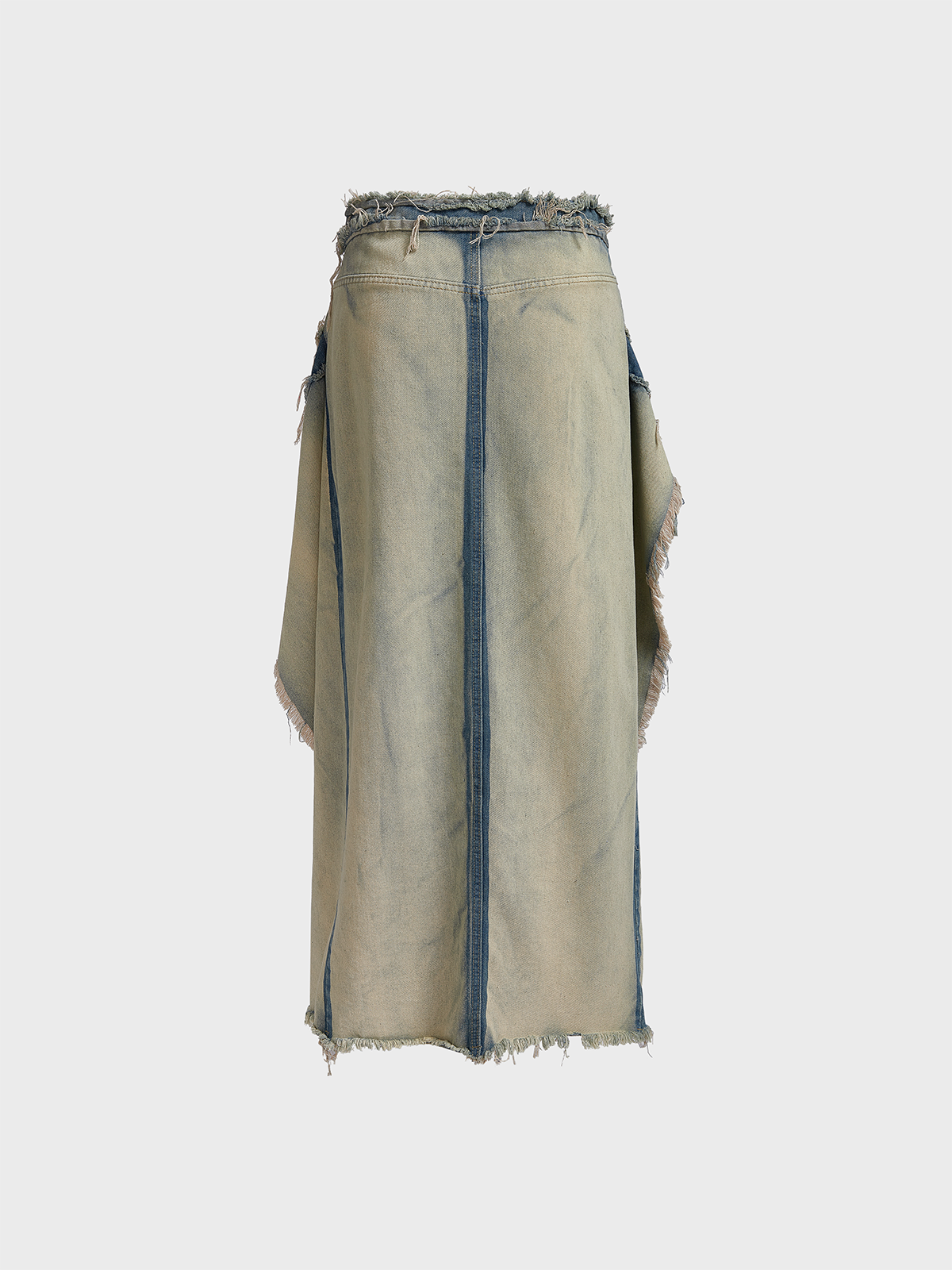 Denim Plain Maxi Skirt FREESHIPPING