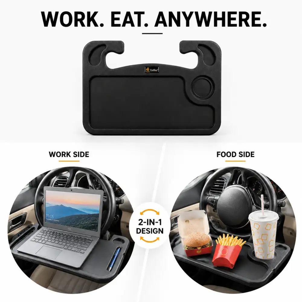 Car Steering Wheel Tray for Work and Dining
