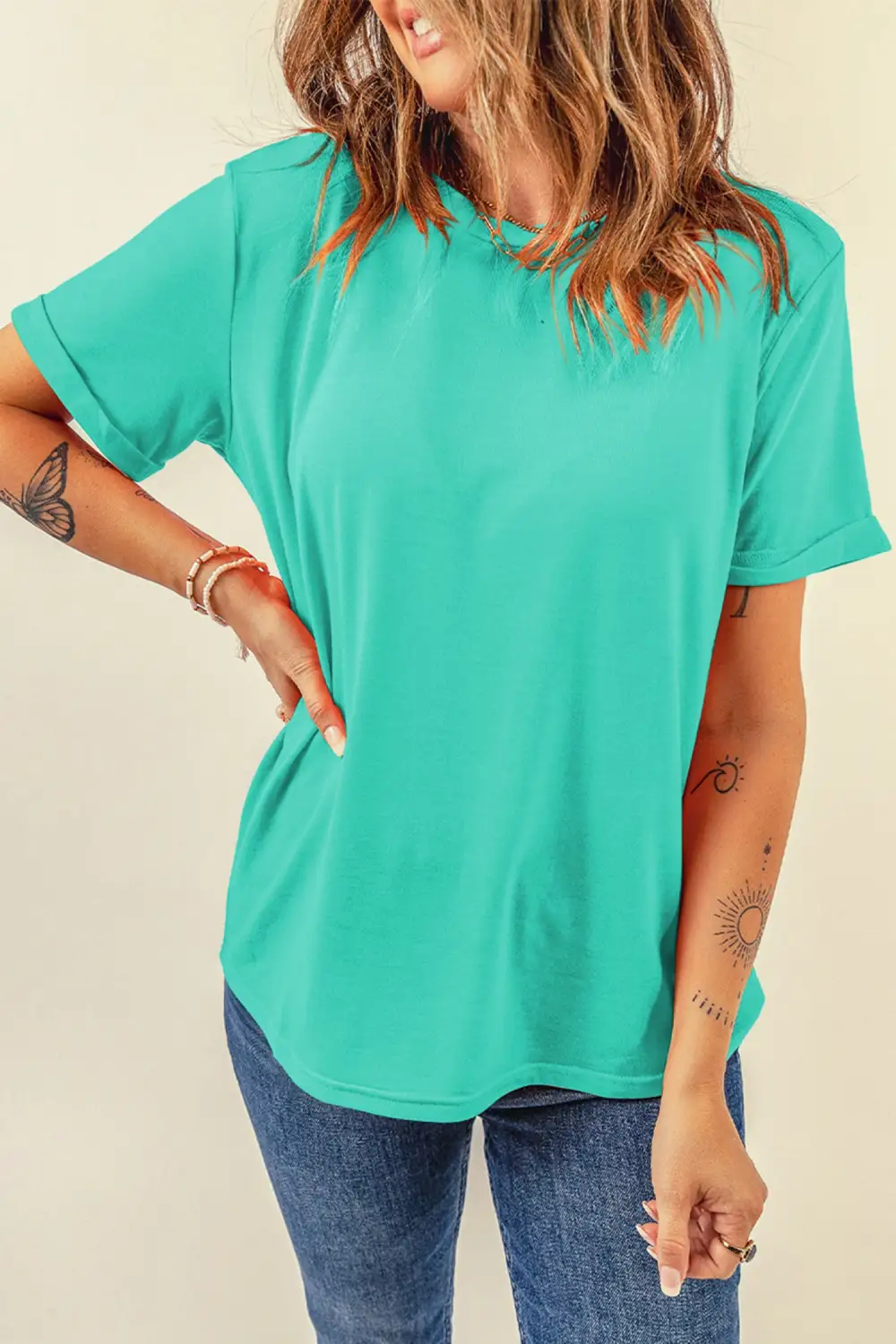 Airy Dolman Crew Neck Tee