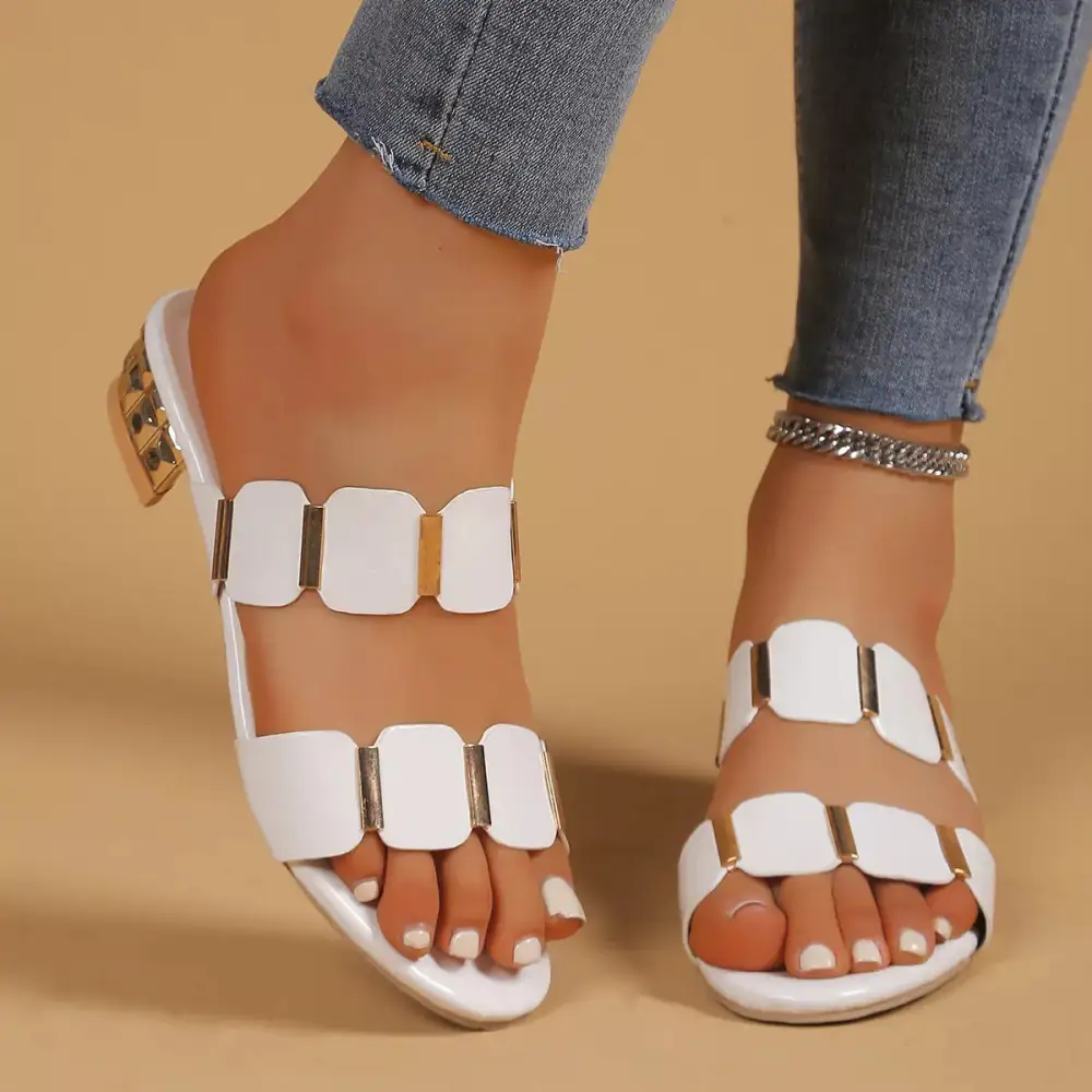 Open Toe Block Heel Sandals