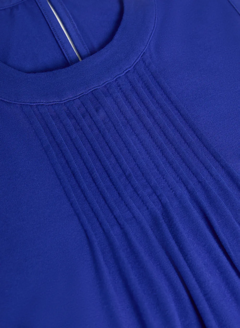 Pleated A-Line Round Neck Top