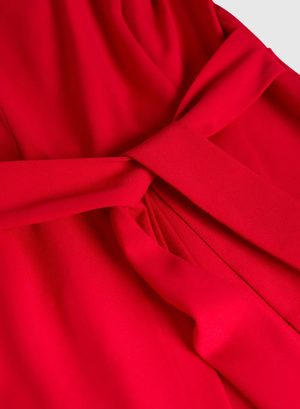 Red Pleated Jumpsuit