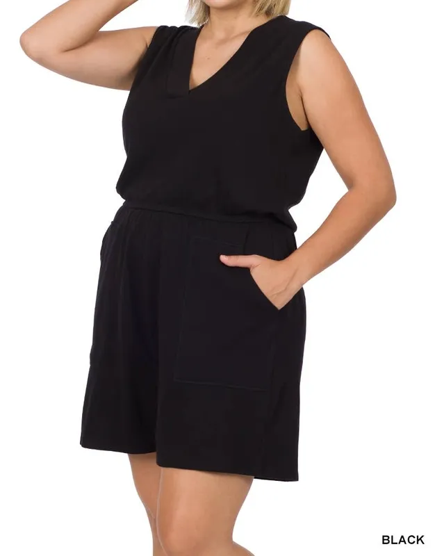 Cotton Sleeveless Romper