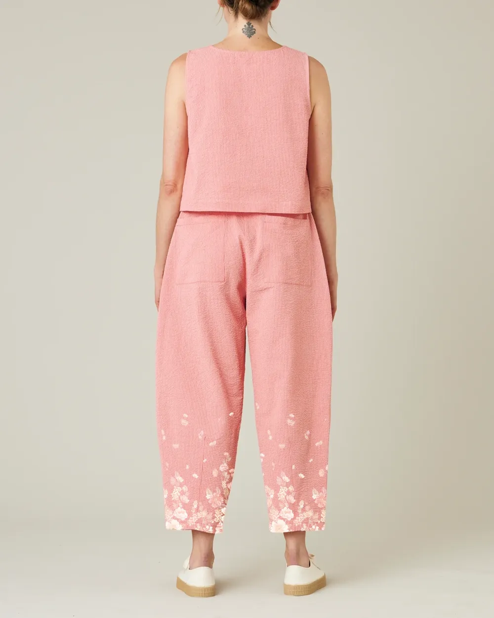 CORAL SEERSUCKER TROUSERS