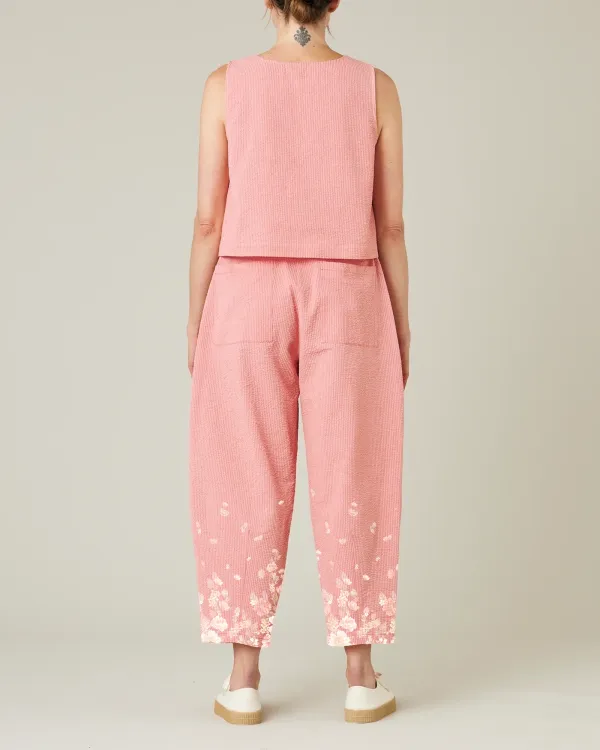 CORAL SEERSUCKER TROUSERS