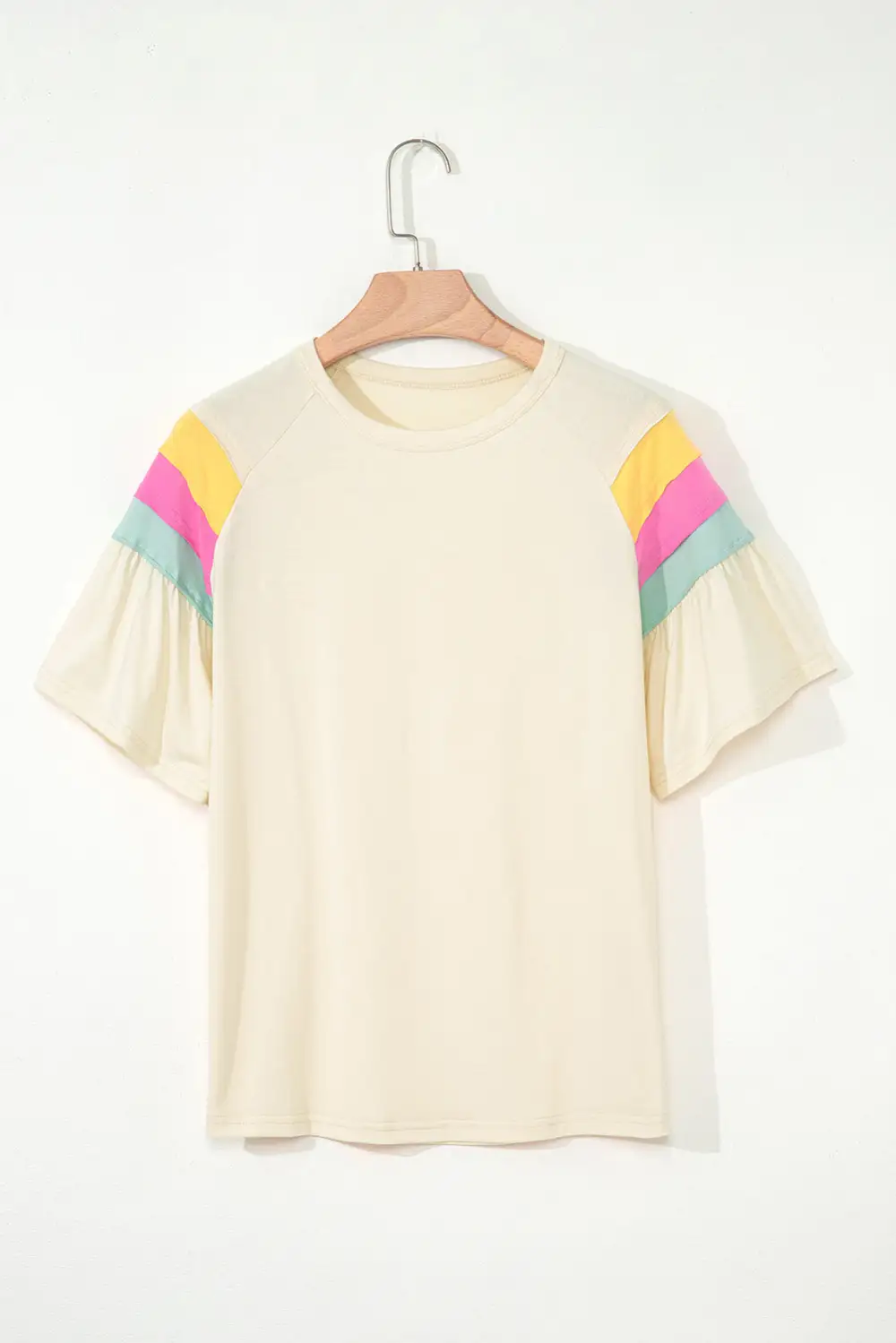 Color Block Stitched Sleeve Tee