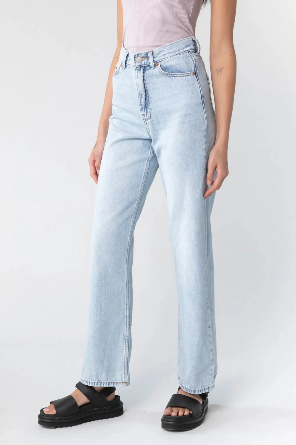 Basic Cotton Breathable High Waist Loose Jeans