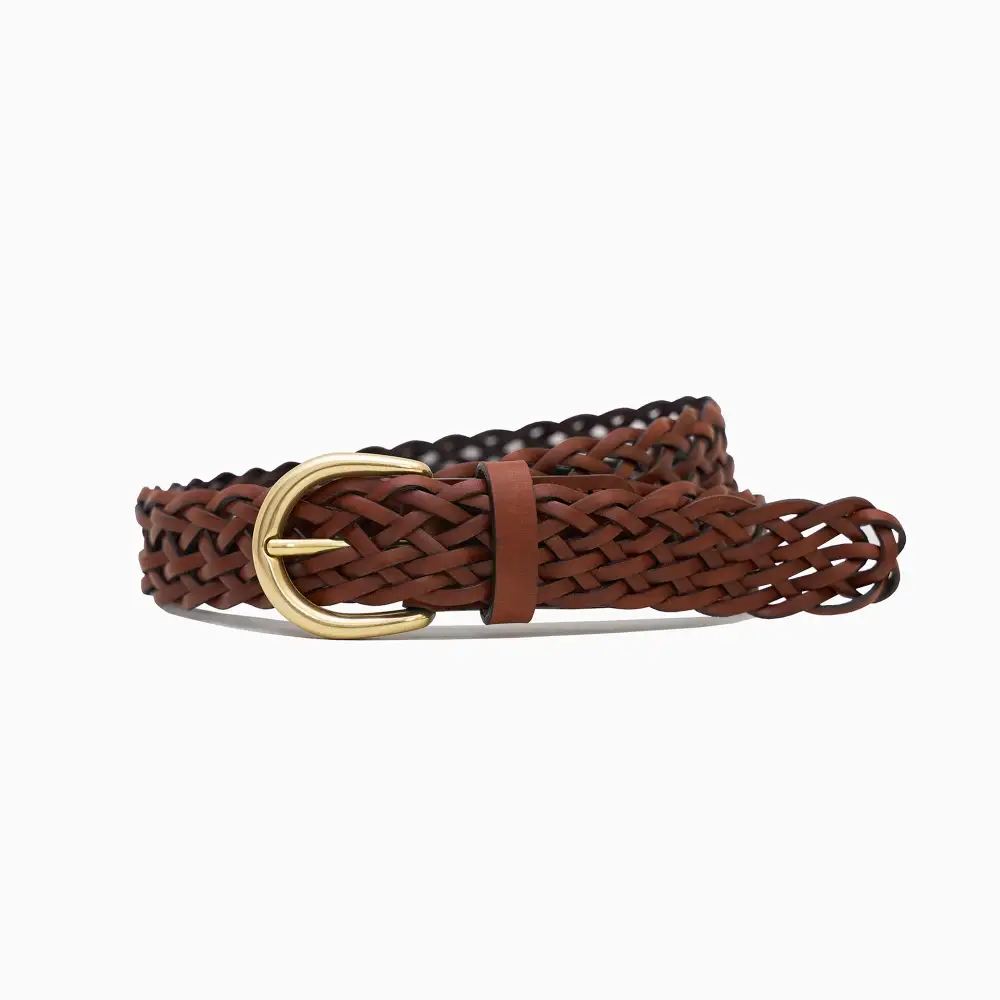 Relaxed Hand Braided Leather Waist Belt