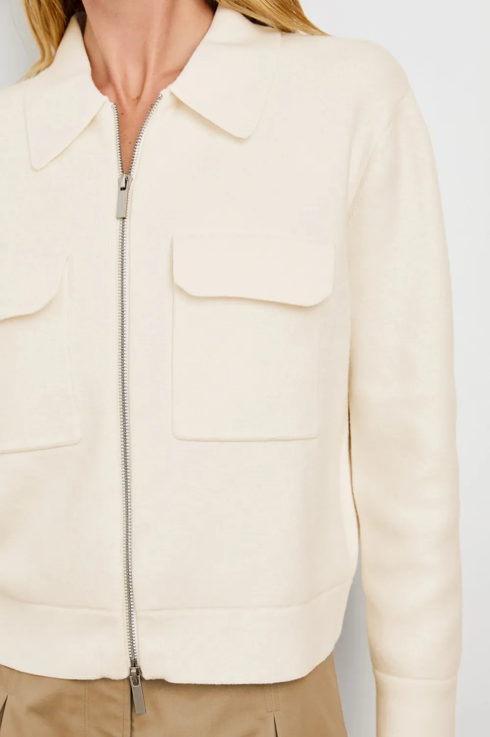 Lightweight Cotton And Linen Blended Double-Pocket Jacket