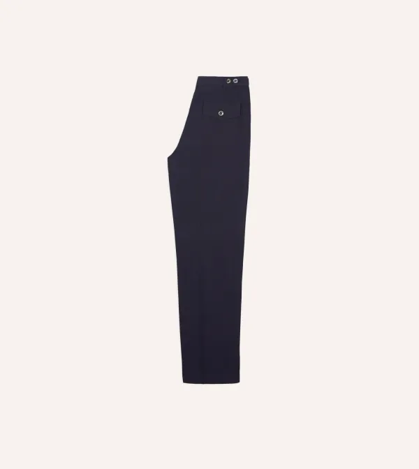 Navy Seersucker Games Trousers Daily