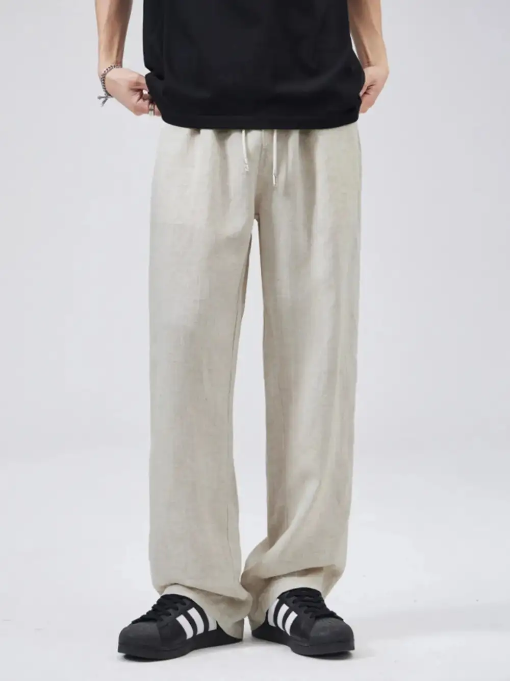 Clean Look Drawstring Wide Leg Pants