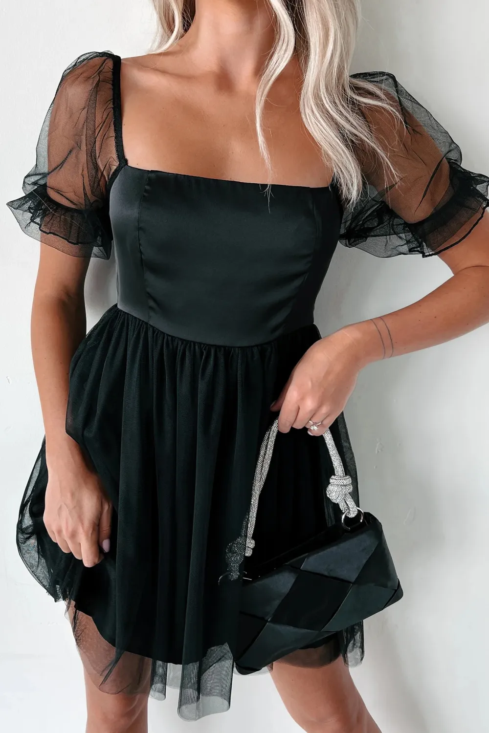 Tulle Mesh Babydoll Dress
