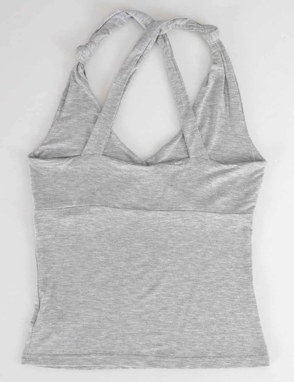 Chic Twisted Strap V Neck Cross Back Sleeveless Top
