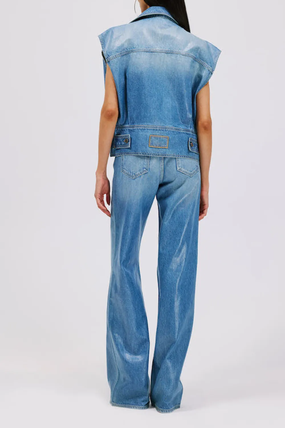 Sleeveless Denim Vest