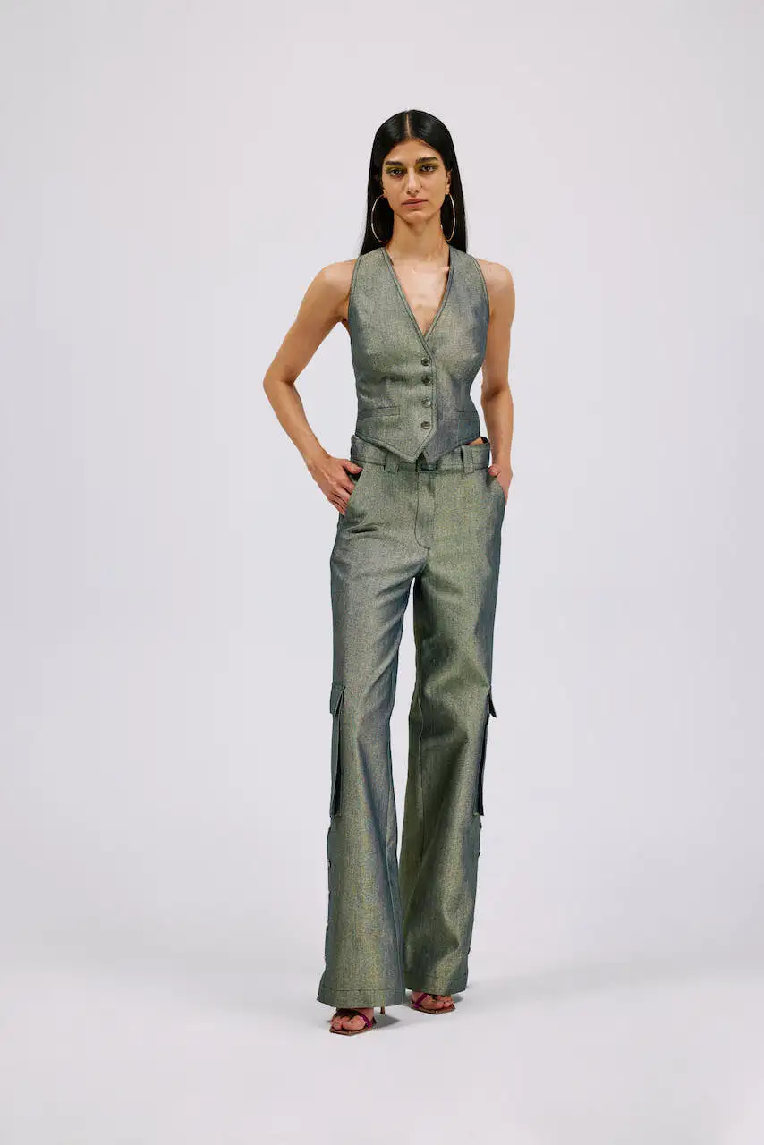 Full-Length Pants-Gold