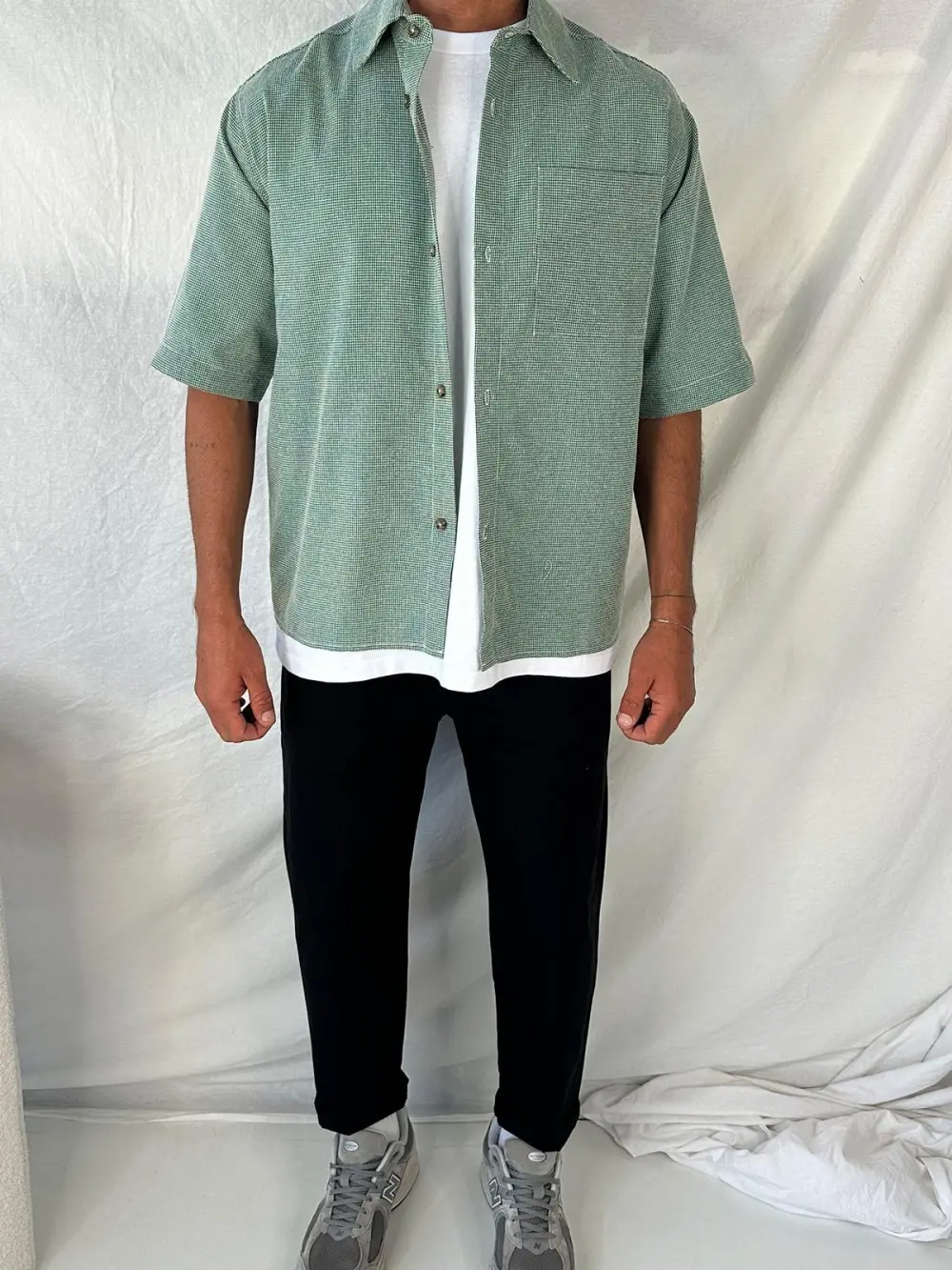 Casual Soft And Comfortable Green Plaid Shirt