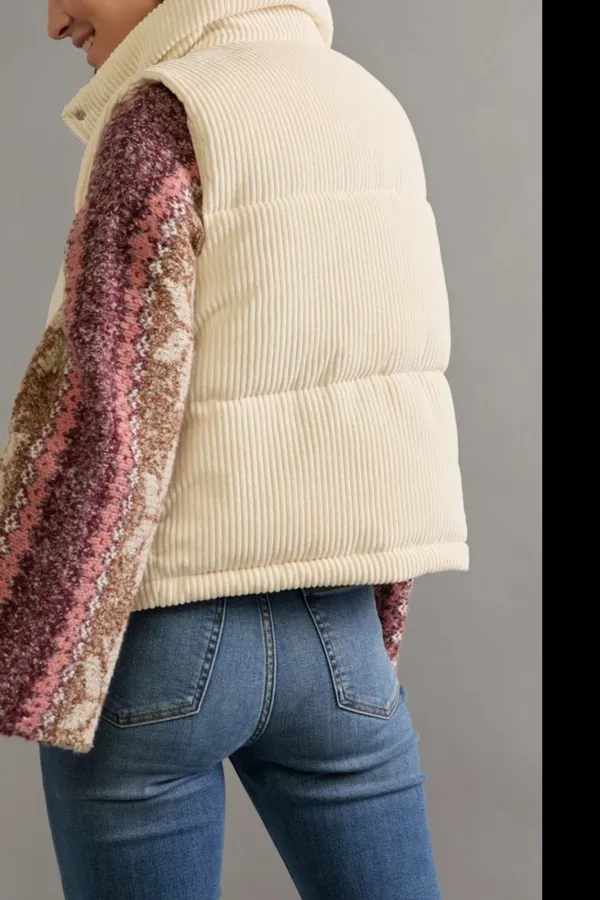 Cream Corduroy Vest