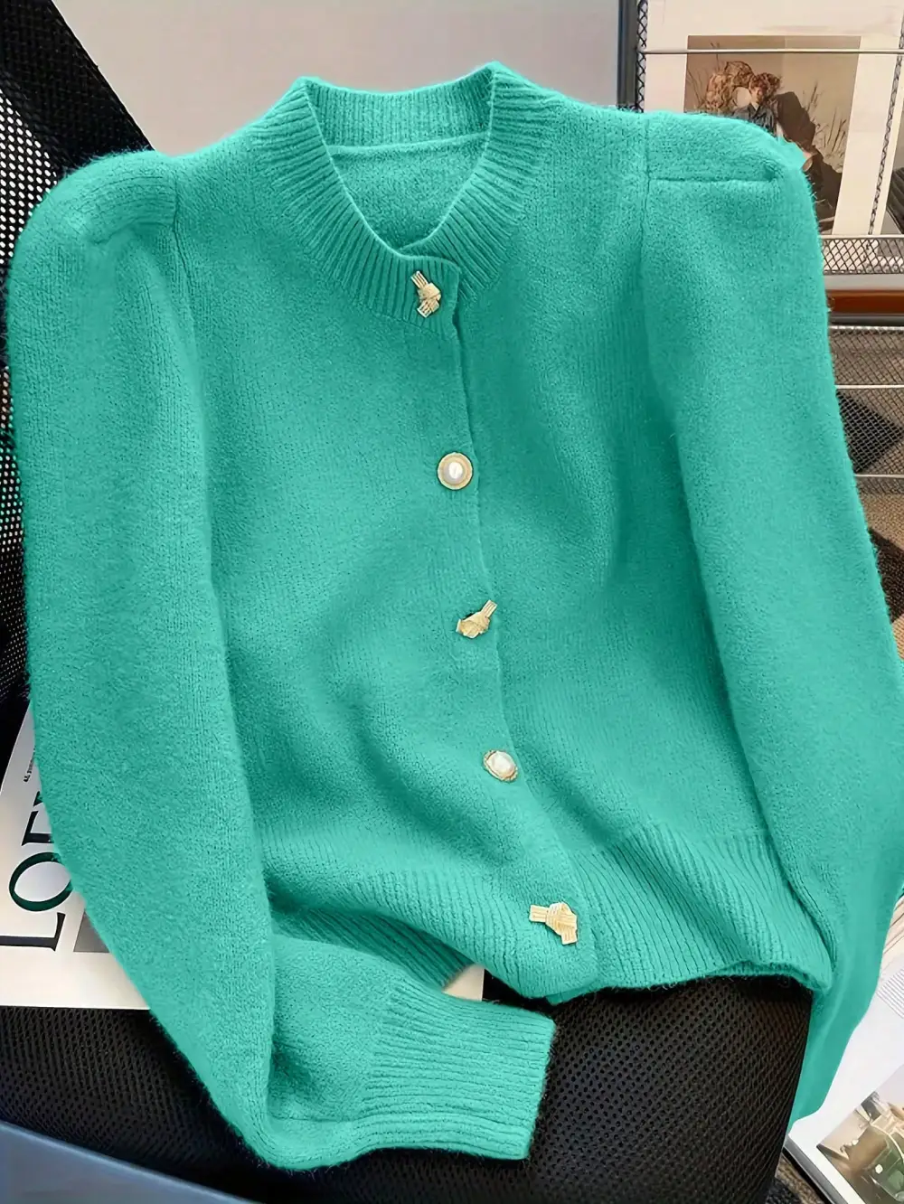 Puff Sleeve Cardigan