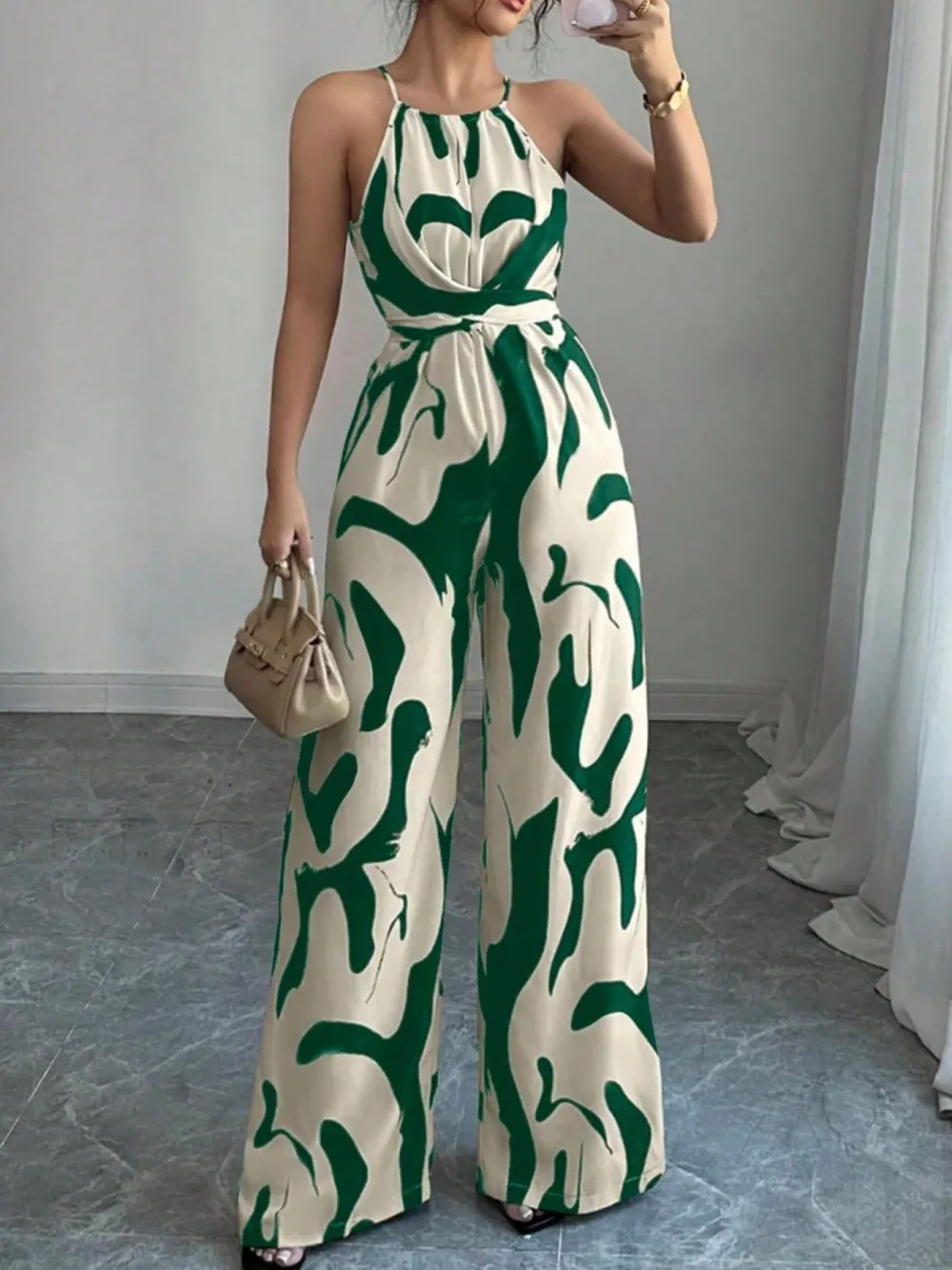 Fresh Wide Leg Sleeveless Jumpsuit