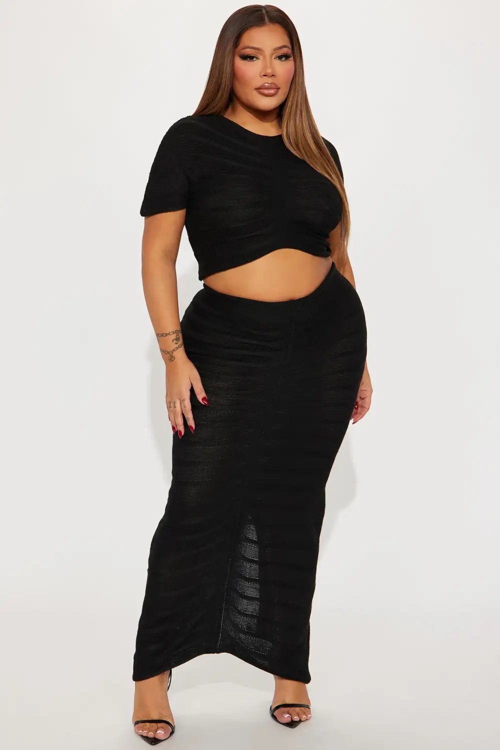 So In Love Skirt Set - Black