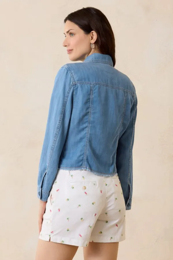 Tommy Bahama Chambray O'Lei Jacket - Medium Indigo Wash