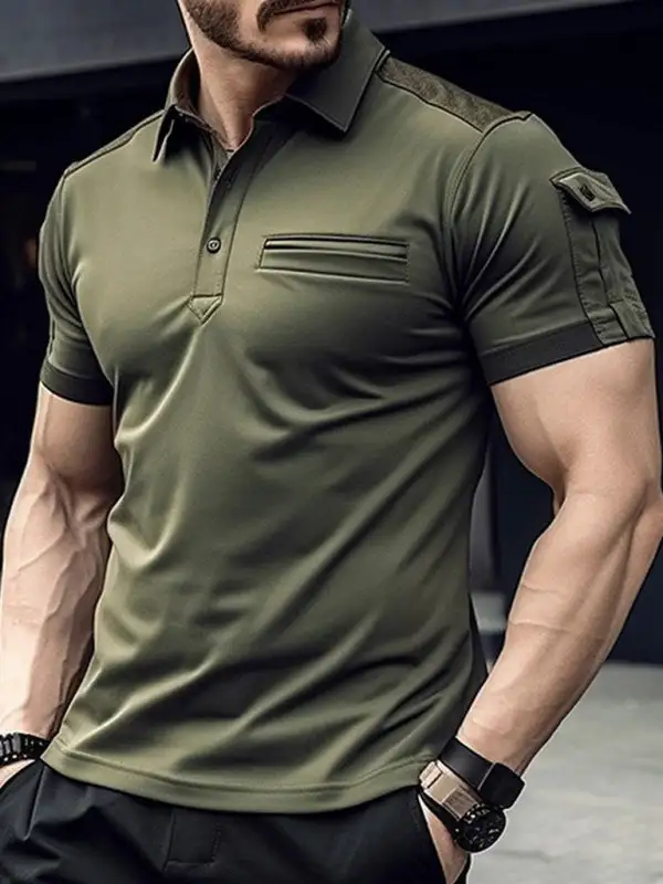 Casual Pocket Detail Athletic Shirt