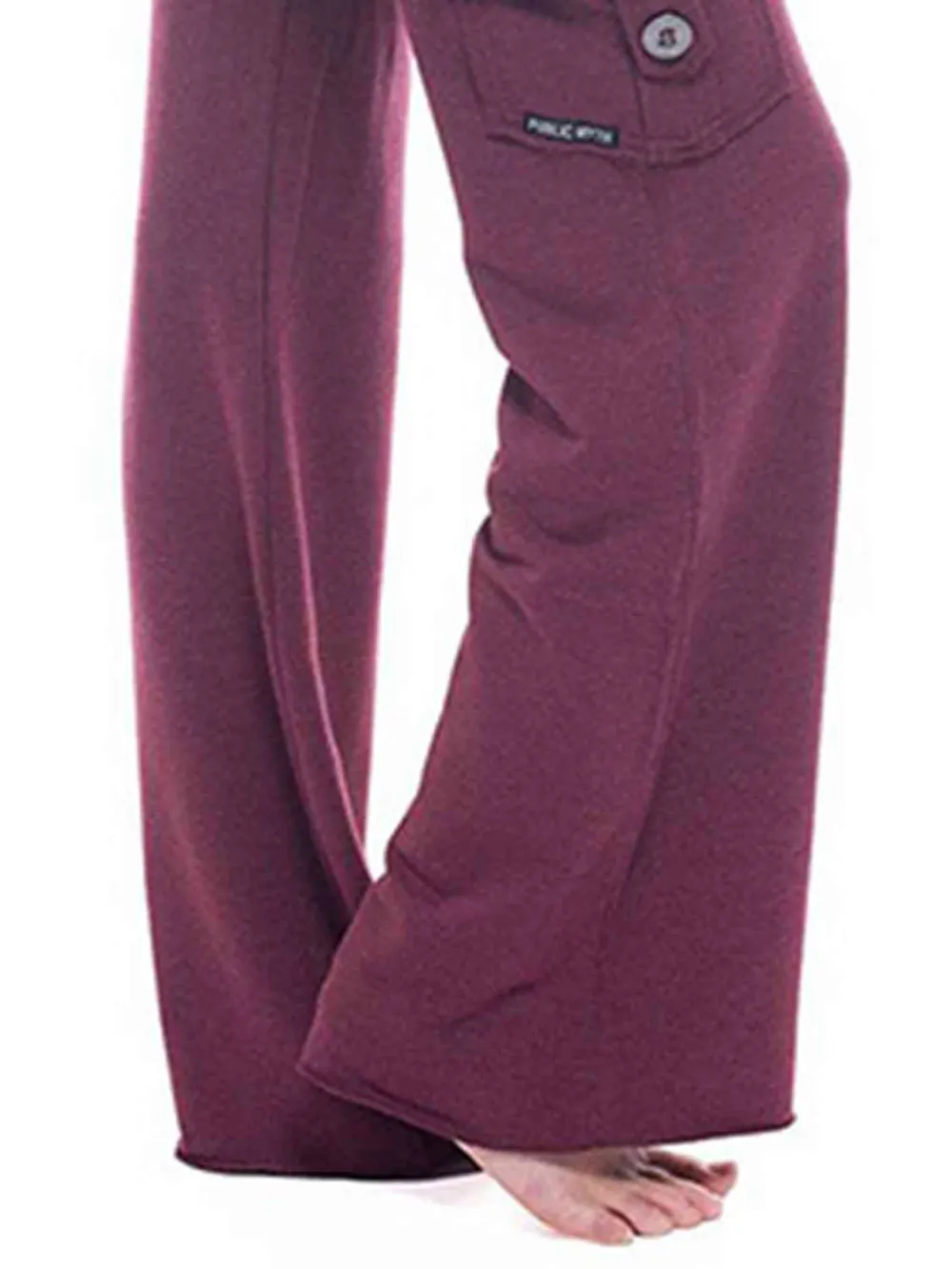 Mid Waist Pants With Pocket
