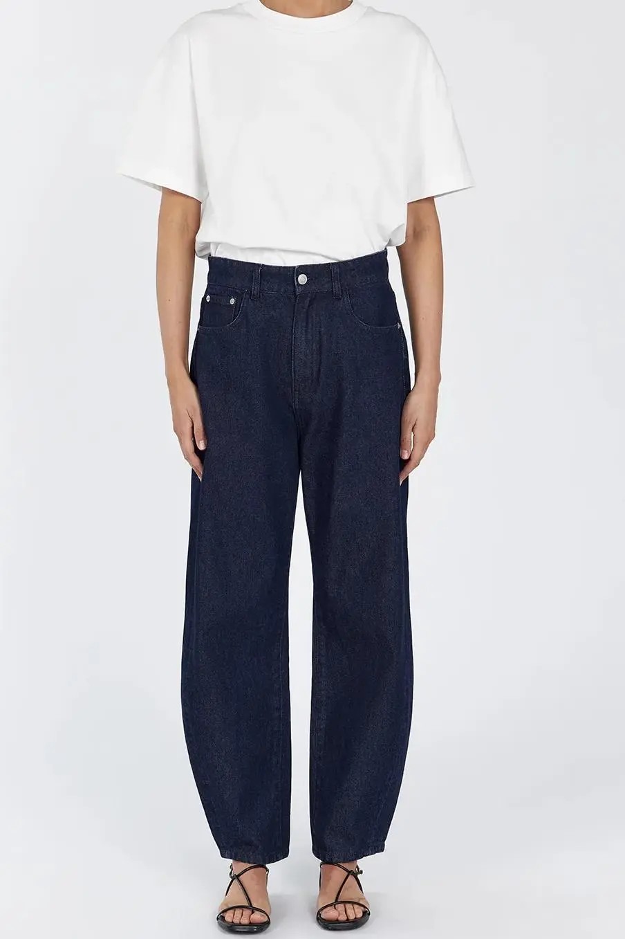 INDIGO BARREL LEG JEAN
