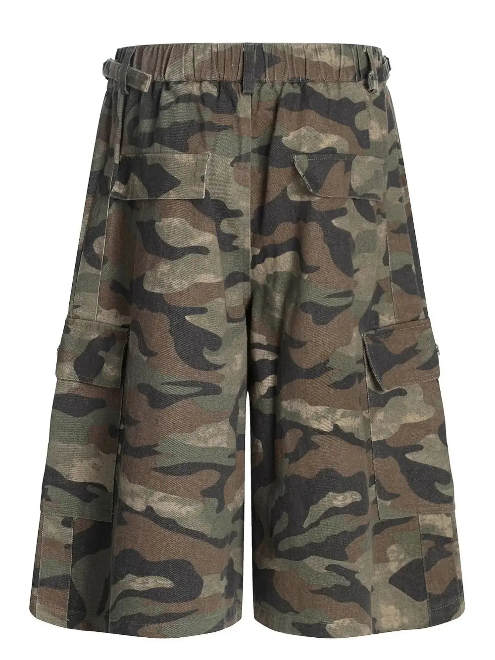 Drawstring Utility Cotton Blend Casual Shorts