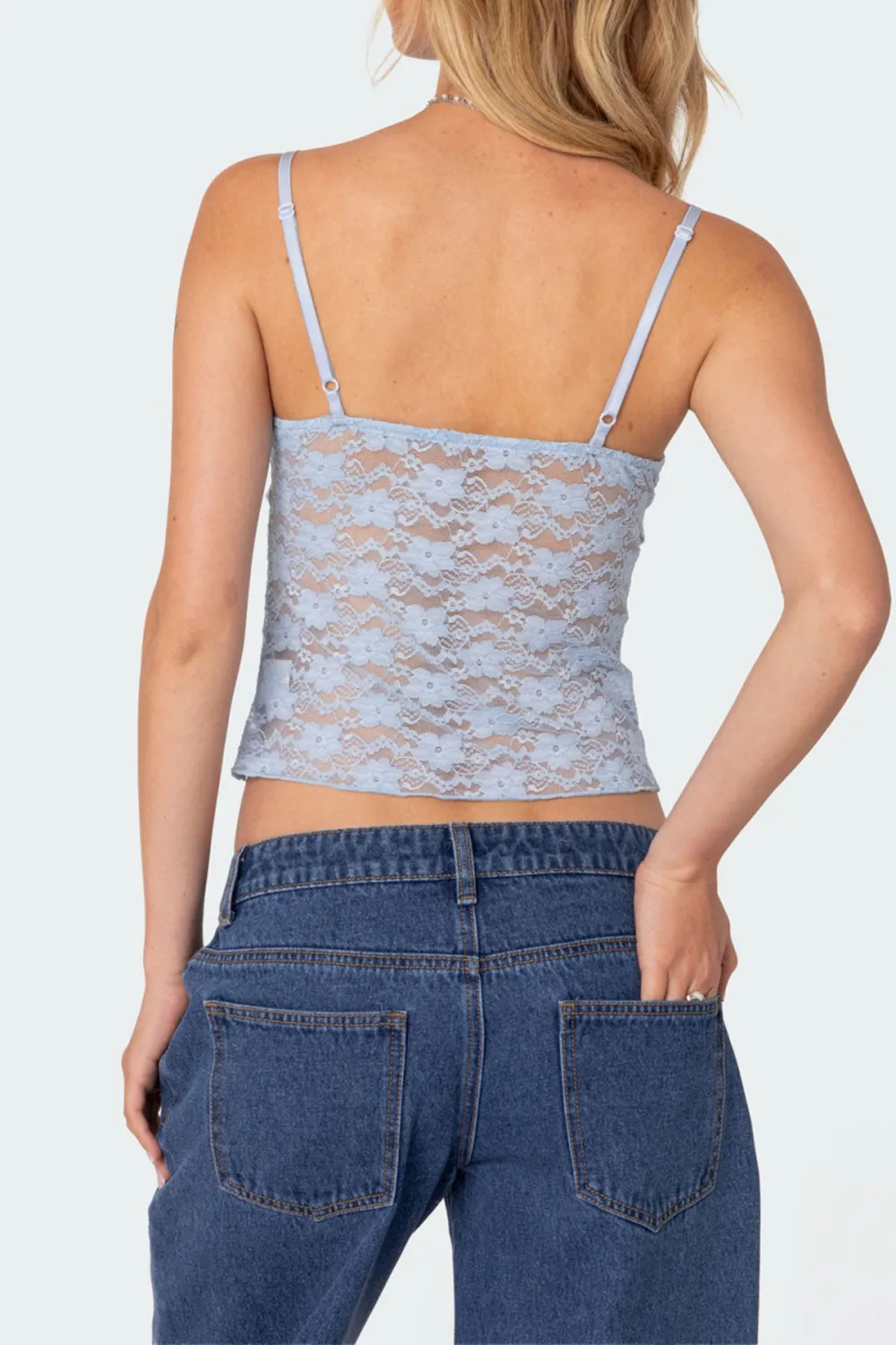 Sexy See-Through Lace Tank Top