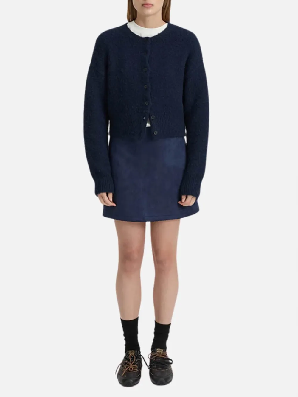 Drop Shoulder Button Up Cardigan
