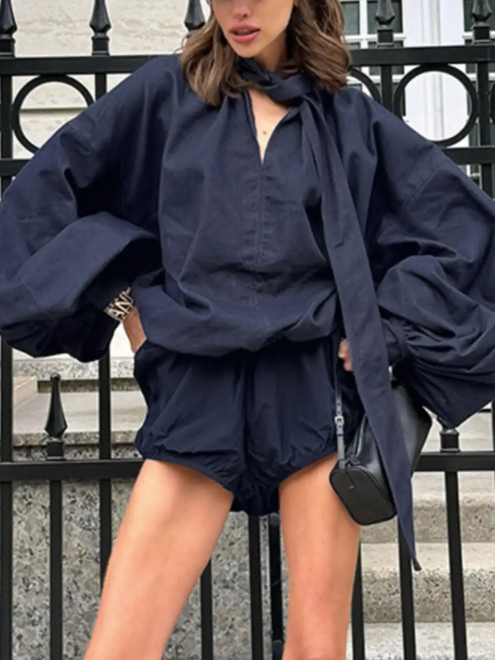 Everyday Denim Tie Jumpsuit