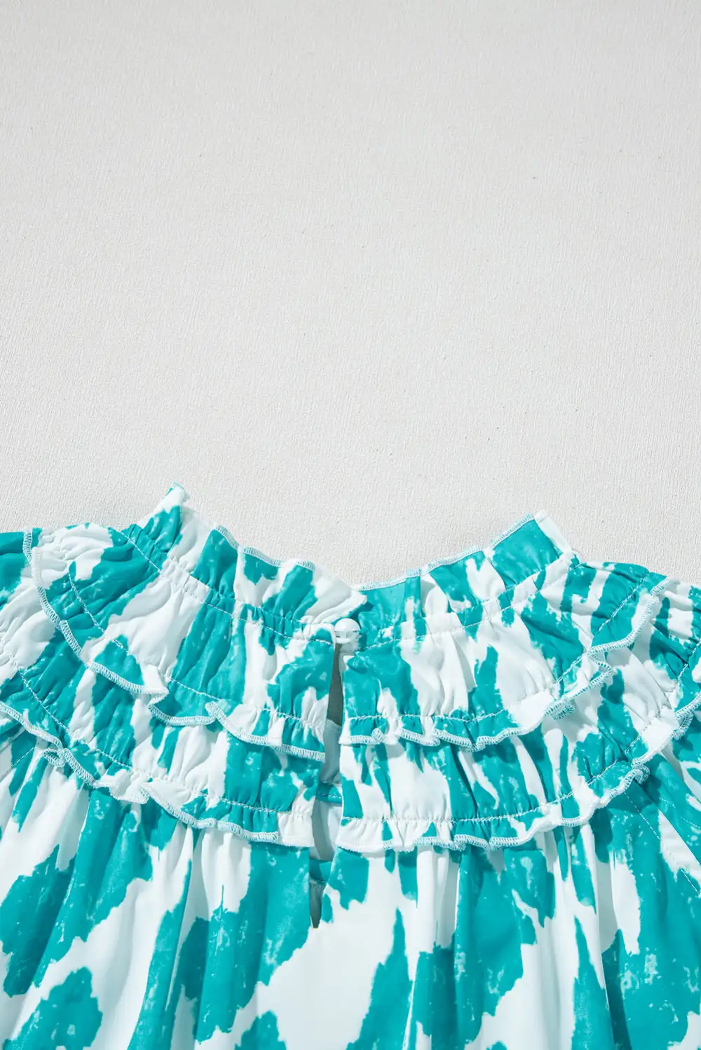 Abstract Print Frilled Relaxed Fit Blouse