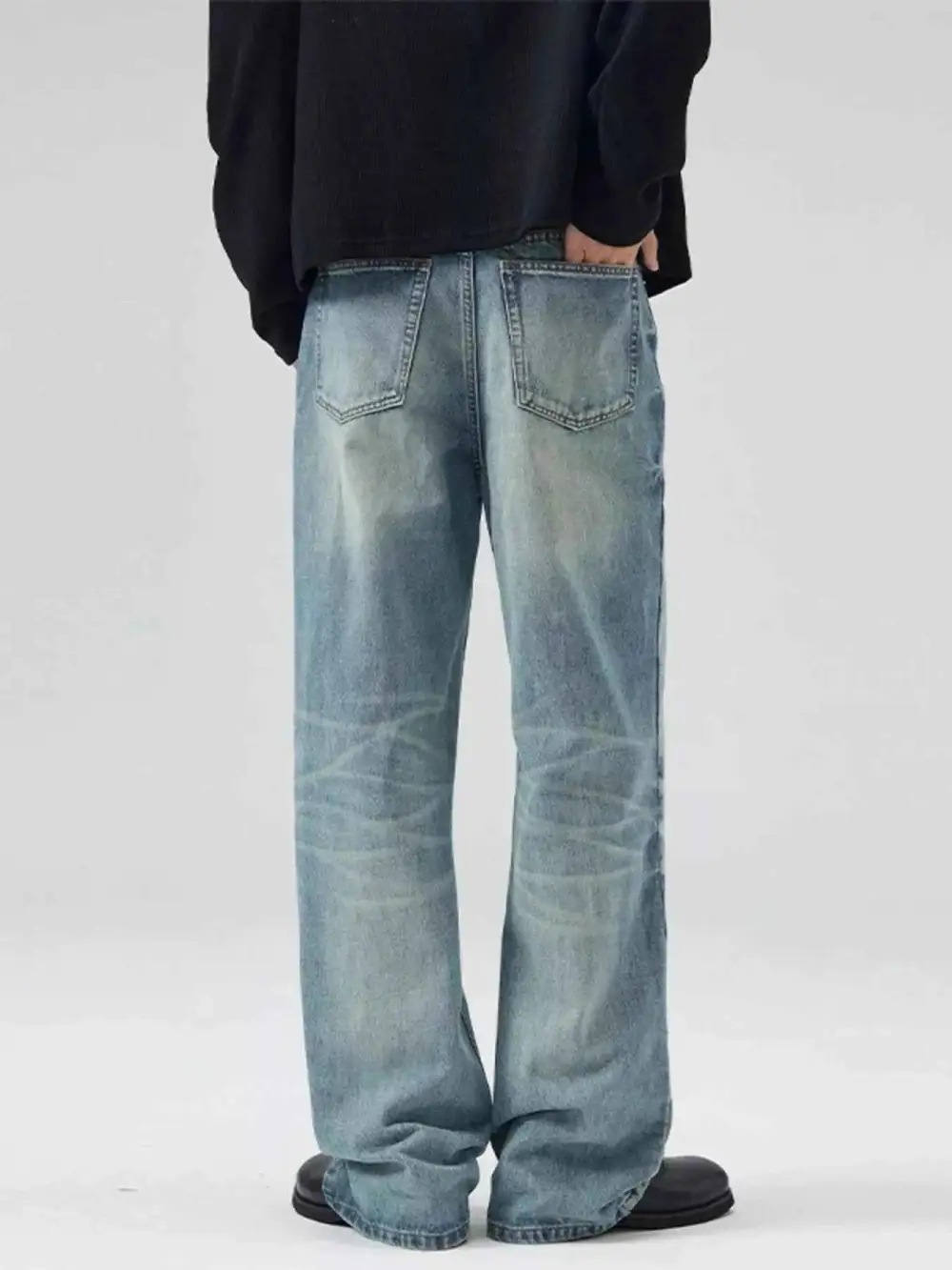 Wash Wide Leg Relaxed Fit Jeans